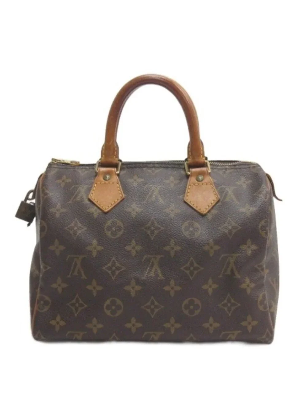 Louis Vuitton Monogram Speedy 25 Mini Boston Handbag Brown